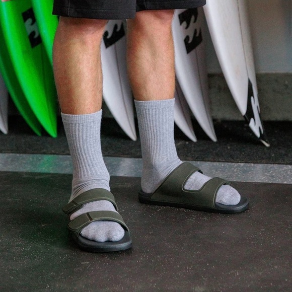 Reef Men’s Adjustable Two-Strap Slides Size 12 Green Comfort Sandals main image 9